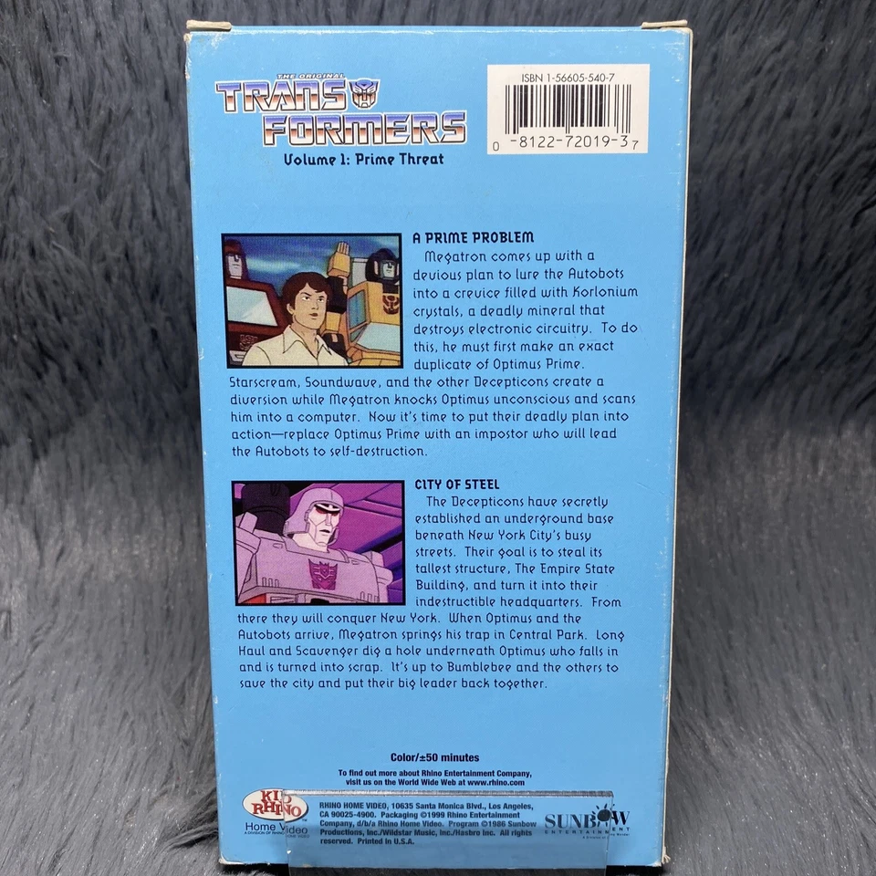 Transformers - Volume 1: Prime Threat VHS Tape 1999 Kid Rhino Animated Show - Image 4 of 4