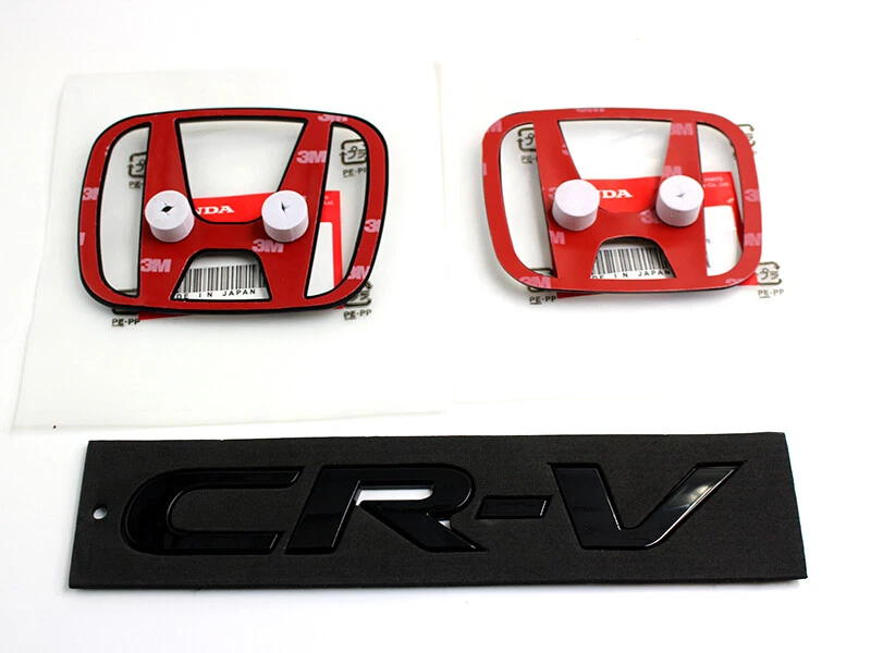 Emblema trasero delantero negro brillante Honda CR-V 2017-2022 genuino OEM Foto 3 de 4