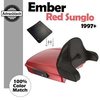 Razor Tour Luggage Trunk Pad Wrap Around EMBER RED SUNGLO For Harley/Softail 97+
