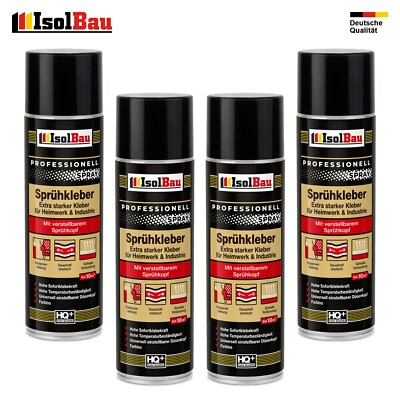 Sprühkleber 4 x 500ml Kontaktkleber Industriekleber Extra Stark Bastelkleber