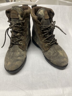 Browning Boys Leather/Canvas Camouflage Hunting Boots 