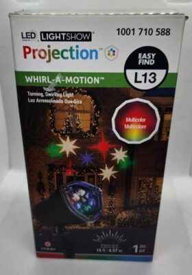 #ad Gemmy LightShow LED Projection Whirl a Motion Stars RGBW Stake Light NEW $19.99