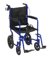 Lightweight Expedition Transport Wheelchair With Hand Brakes, Blue on sale Lightweight Expedition Transport Wheelchair With Hand Brakes, Blue on sale