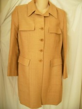 Trussardi~ Weaved Long Textured Coat /jacket /blazer ~cotton & Rayon ~eu 48