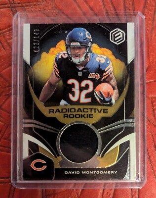 David Montgomery 2019 Elements Football NFL Radio Active Rookie Patch /149