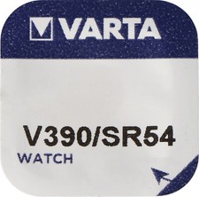 2 x Varta button cell silver oxide V 390 1.55V SR 1130 SW mercury-free V390