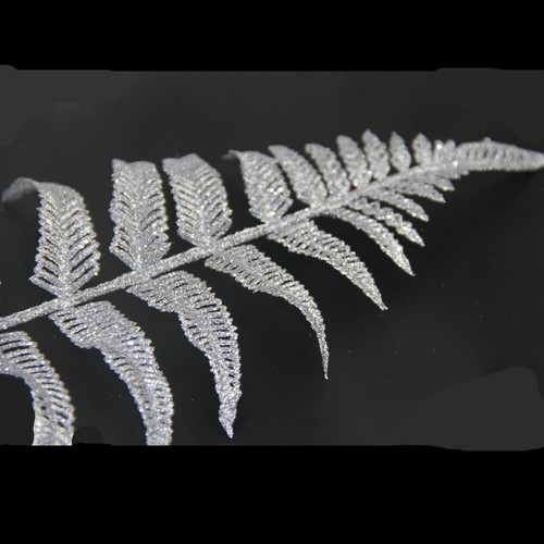 10X Tallos de Hojas Brillantes Hojas Artificiales Árbol de Navidad Hogar Boda Fiesta Decoración - Imagen 4 de 6