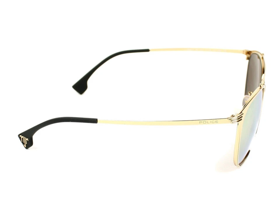 Gafas de sol unisex Police Rival9 SPL156V 300G doradas redondas doradas espejo 51-20-145 mm Foto 3 de 3