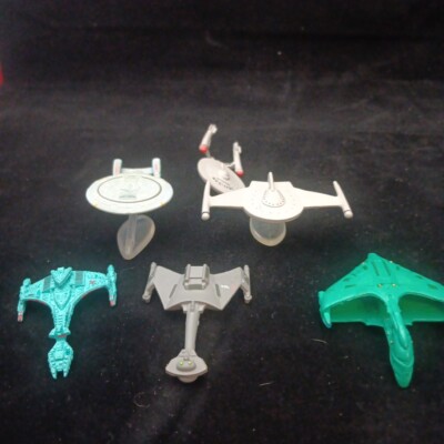 6 Star Trek Mini PAR PIC Spaceships on Stands 1993/94 Romulin Klingon