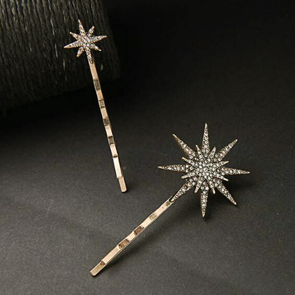 3pc Gold Moon and Stars Rhinestone Hairpin Set Hair Pins Clips Sparkle Barrettes Amazon.com : BARTOSI Moon Star Hair Clips Sparkly Rhinestone  main image 4