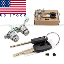 Door Lock Cylinder Key Set For Honda Civic CR-V Element Driver & Passenger Doors
