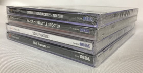 LOT of 4 NEW sealed SEGA DREAMCAST Games DEMOLITION RACER Soul Fighter RAZOR Web