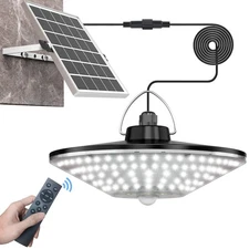 Solar Shed Light Outdoor Indoor Solar Powered Motion Sensor Light 198LED 1200...