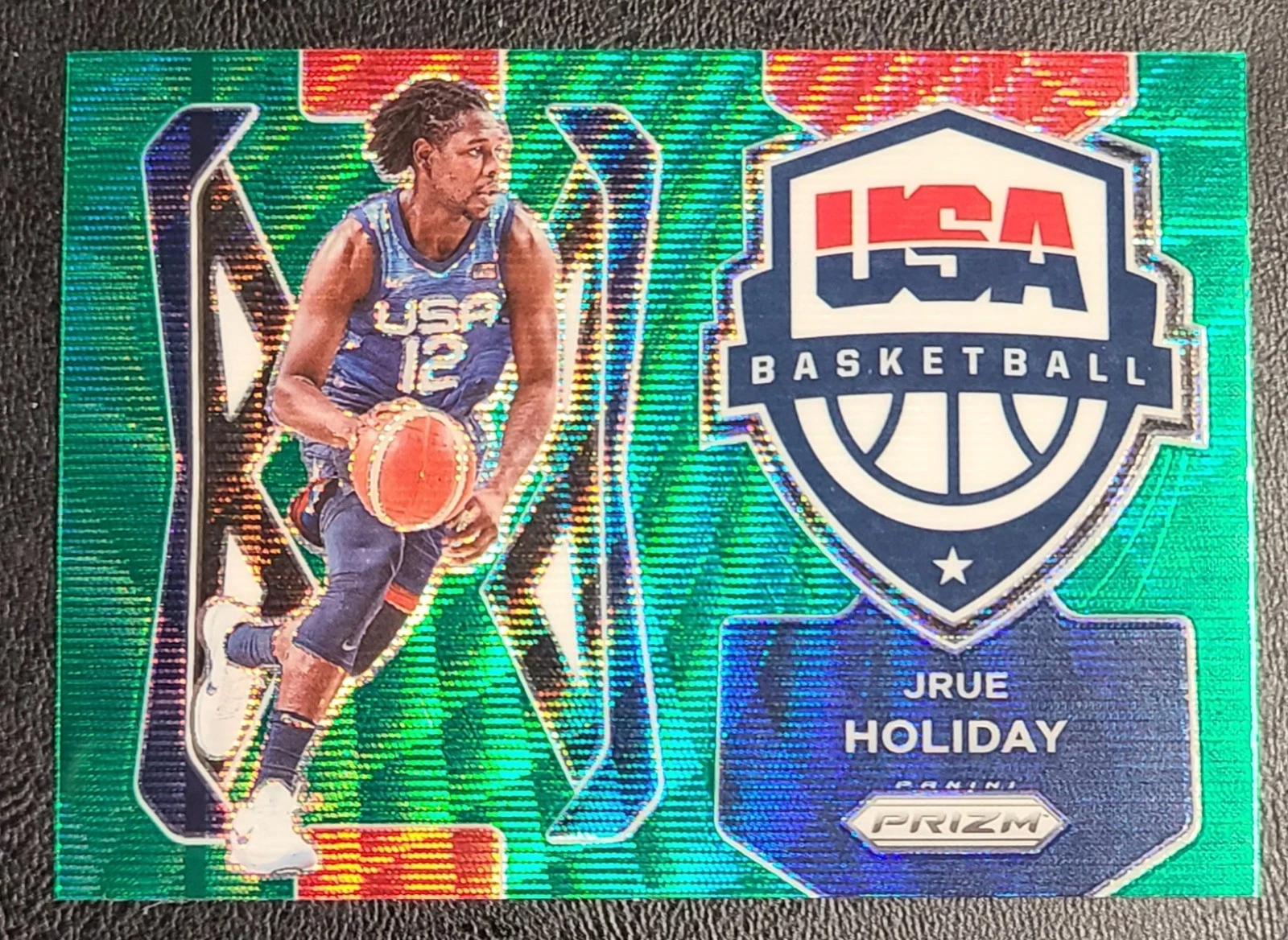 2021-22 Panini Prizm - USA Basketball Jrue Holiday #8 Green Wave Prizm