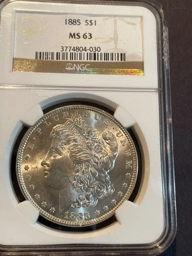 1885 p morgan silver dollar ms63 NGC