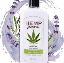 ~ X2 Hemp Heaven Moisturizing Body Lotion Lavender Dreams 12 OZ - LOT OF TWO! ~