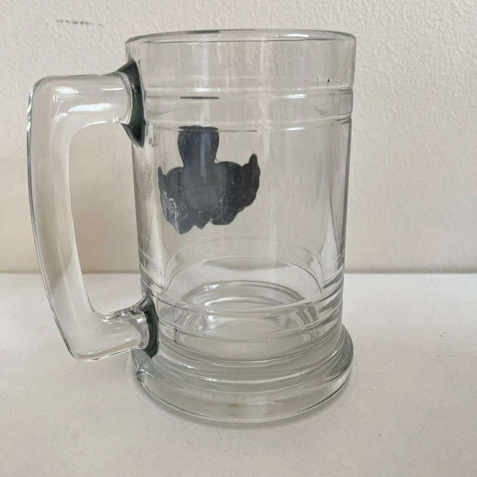 Taza de cerveza Irish Pewter Claddaugh pesada gruesa helada vidrio frío bebida Stein Foto 4 de 4