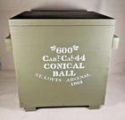 600 Cart. Cal. 44 Conical Ball ST. Louis Arsenal Green Wood Box - Civil War