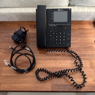 POLYCOM 2201-48830-001 VVX 350 IP Phone -works - includes power cord and more