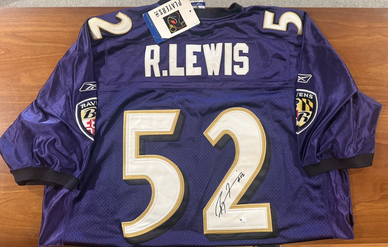 Ray Lewis Baltimore Ravens Autographed Jersey Global Authentics - New With Tags
