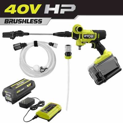#ad RYOBI 40V HP Brushless EZClean 600 PSI Cordless Power Cleaner w 2.0 Ah Battery $99.95
