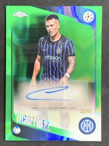 Lautaro Martinez 2025-26 Topps Chrome UCC Green Lava Refractor Auto /99 #CA-LM