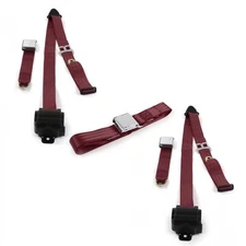 JP Cherokee 1974 - 1983 Airplane 3pt BURG Bench Seat Belt Kit - 3 Belts 