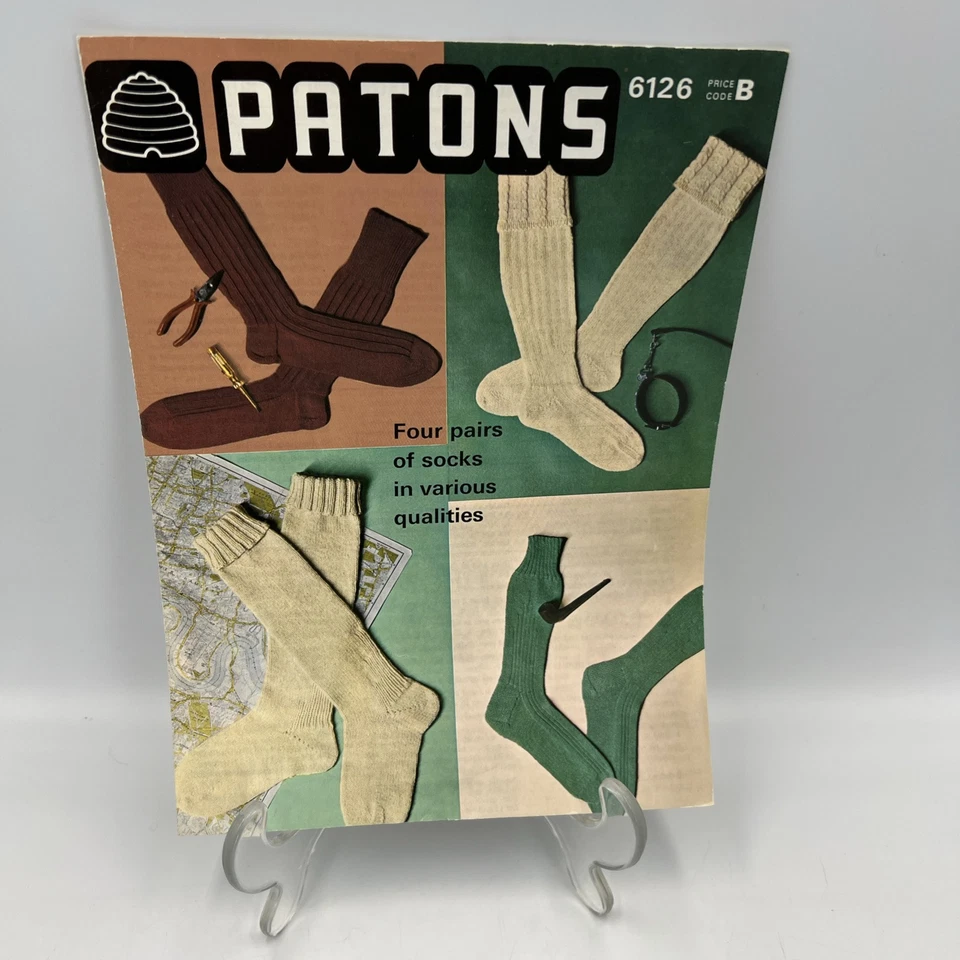 Patons Knitting Patterns Kids & Adults Jumpers Cardigans & Socks Vintage - Image 4 of 4