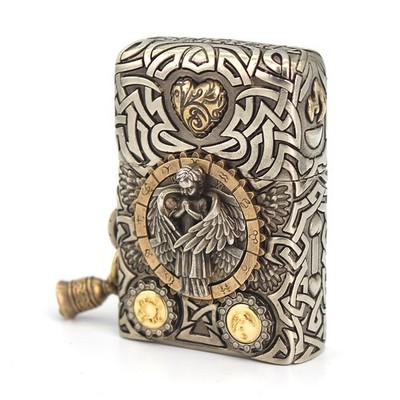 Zippo Constantine Feuerzeug Asia Full Cover Custom / Baby Angel Three spinnin...