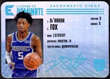 2017-18 Panini Essentials License to Dominate #49 De'Aaron Fox