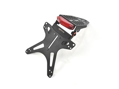 VERSTELLBARER KENNZEICHENHALTER ENDURO MOTARD UNIVERSAL + Scheinwerfer Blinker und Rückstrahler
