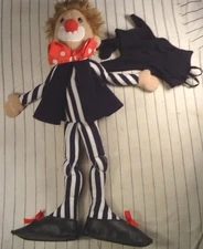 Folkmanis Kid Gloves Clown Puppet Mime Marionette Toy 16" preowned