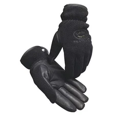 Caiman Cold Protection Gloves, Goatskin Leather Palm, Heatrac Lining, Black, M (