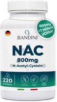 Bandini® Nac N-Acetyl Cystein 800 Mg - 220 Kapseln | ÜBer 7 Monate Vorrat |...