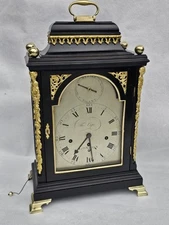 Tho Cape  London Verge Triple Fusee 8 Bells Bracket Clock Restored