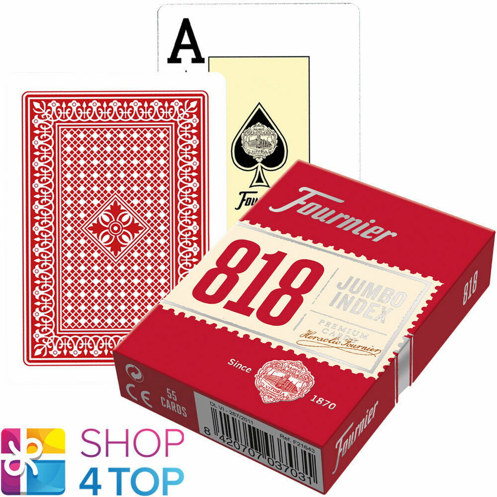 Fournier Poker 818 Jumbo Index Premium Cards Red 