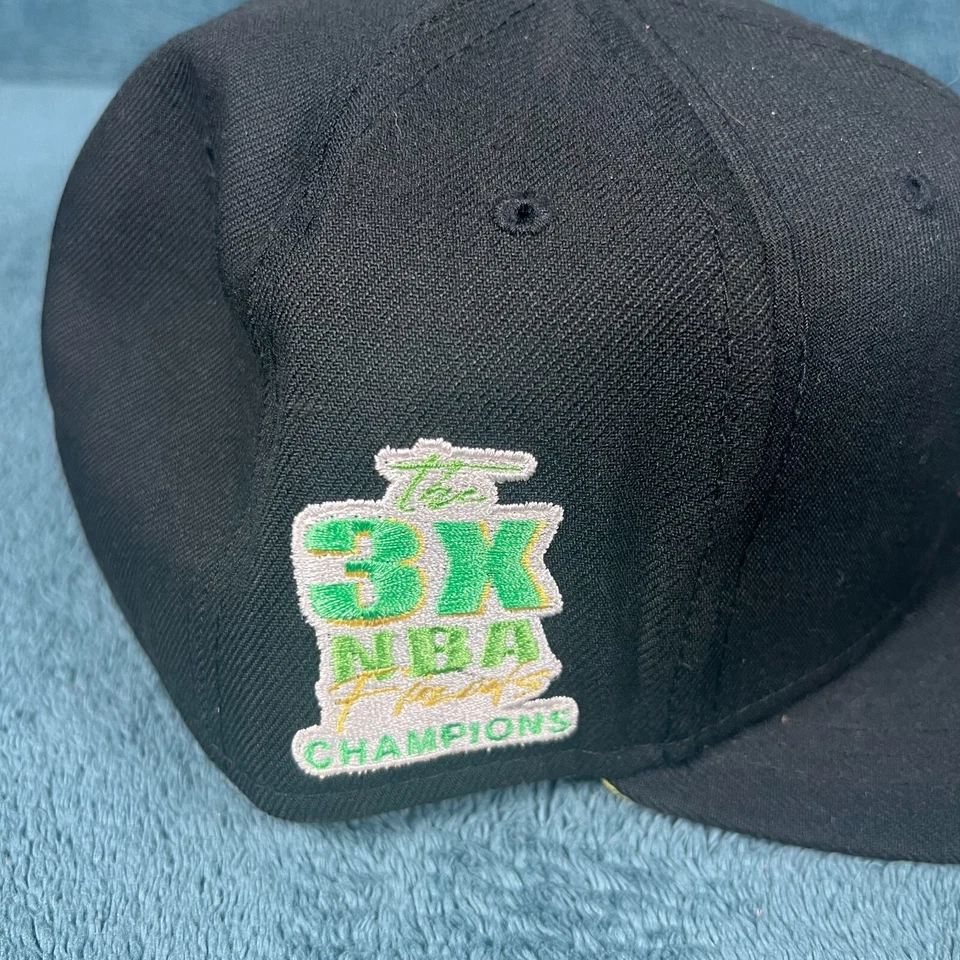 New Era 59FIFTY Miami Heat Black Citrus Pop 3X Final Champions Hat 7 3/8 - Image 3 of 4