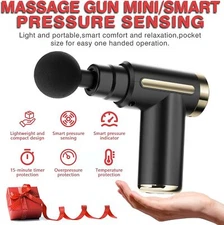 Mini Massage Gun,Cordless Handheld Deep Tissue Muscle Massager 6Speed 6Head VFD