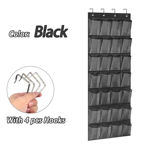 Over Door Shoe Organizer Rack Hanging Storage Holder Hanger Bag Closet 28 Pocket - Picture 11 of 14