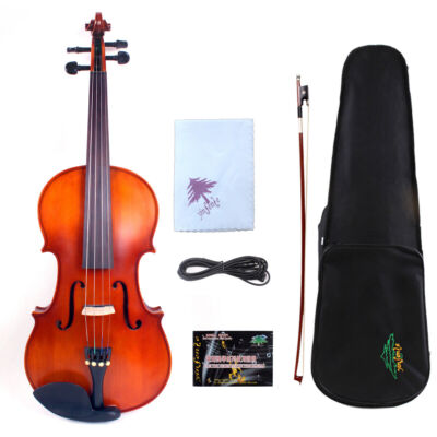 Advance 16inch Electric Viola Kit HandMade Maple ebony For Beginner,Kid