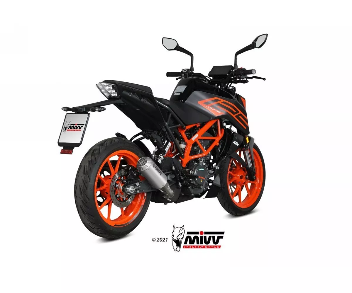 Mivv Muffler slip on exhaust MK3 Inox for KTM 125 DUKE 2021 2023