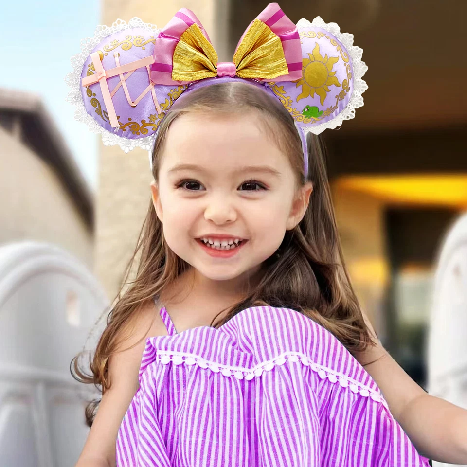 Disney-Parks Rapunzel Tangled Pascal Mickey Mouse Ears Minnie Princess Headband - Image 4 of 4