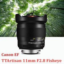 Obiettivo TTArtisan 11 mm F2.8 grandangolare full frame Fisheye per fotocamera Canon attacco EF