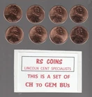 1982 P&D  thru  1989 P&D   -  16 LINCOLN CENT FULL SET -  BRILLIANT UNCIRCULATED