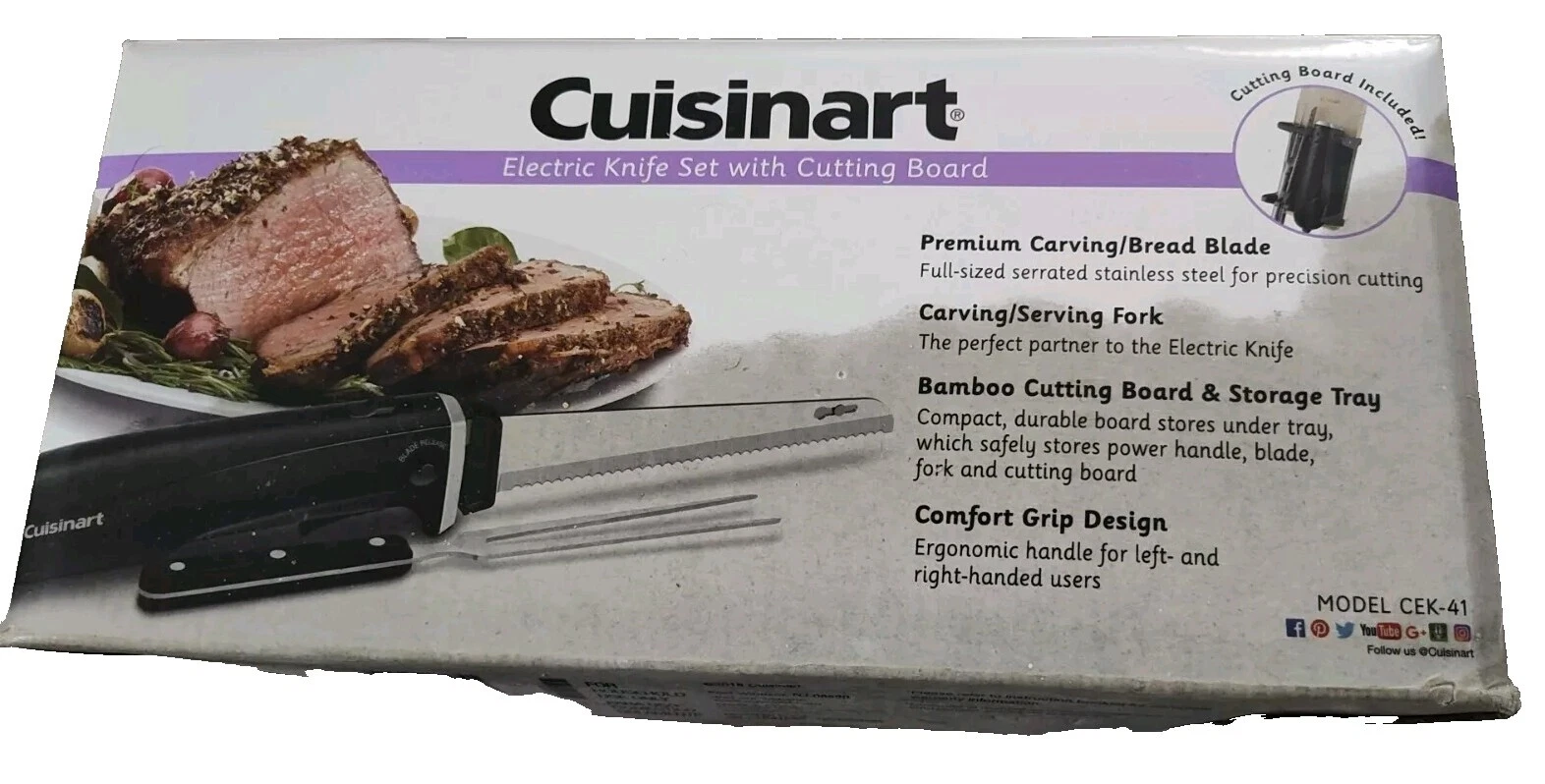 Cuisinart 不锈钢电动厨房切片器和刀