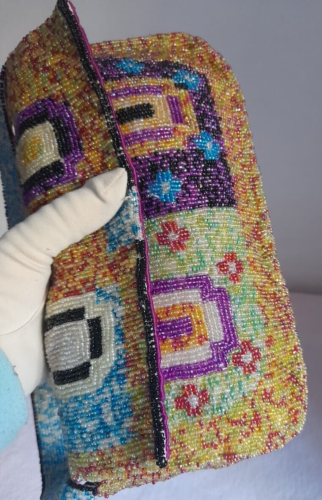 90s vintage Christiana shoulder bag Multi-coloured beaded touch of boho charm - Picture 18 of 24