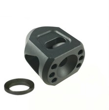 Hard Anodied 1/2x28 TPI Thread Muzzle Brake Low Concussion For .22LR/.223/5.56