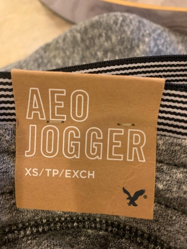 NWT! American Eagle Outfitters Women's Gray & White AEO Jogger Sweatpants Sz XS - Picture 10 of 11
