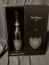Dom Perignon Vintage P2 DUMMY EMPTY BOTTLE SEALED Display With Wooden Box