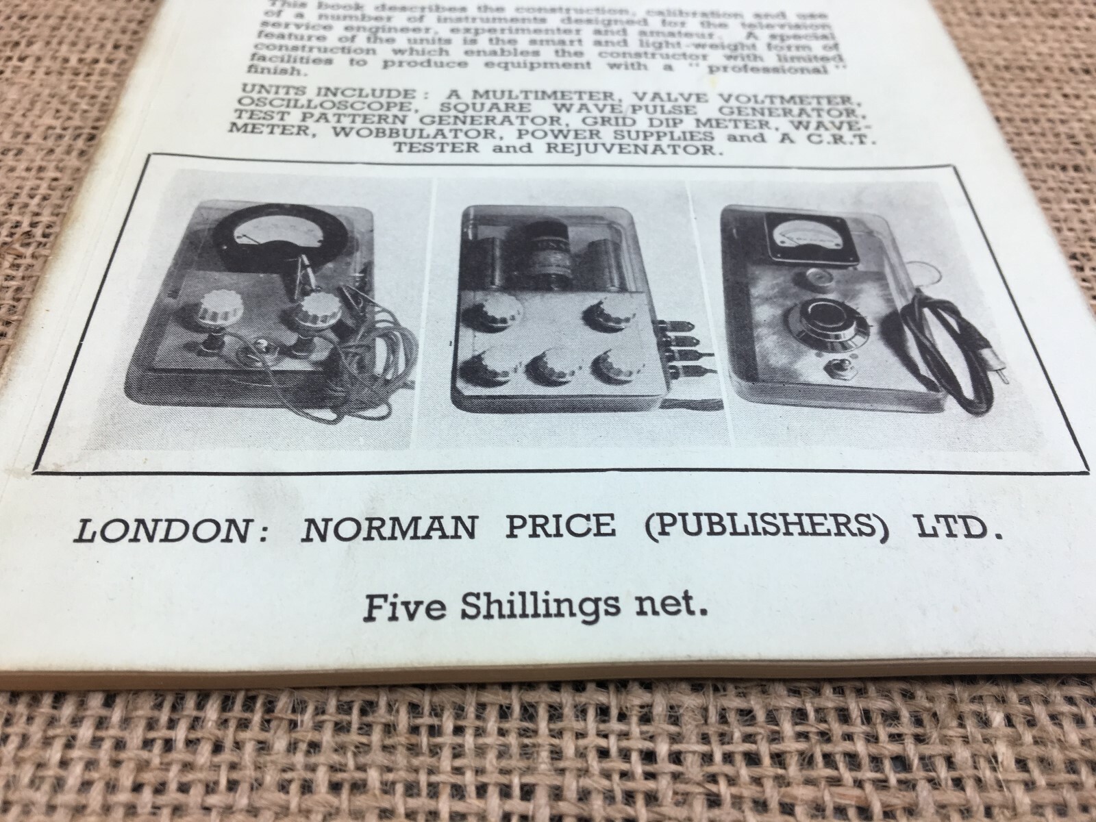 VINTAGE TELEVISION TEST EQUIPMENT BOOK MANUAL BY E N BRADLEY1961 eBay
